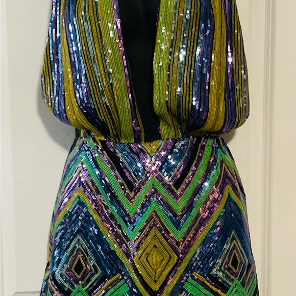 Fashion Nova Vibrant Sequin Backless Dress - Picture 1 of 3